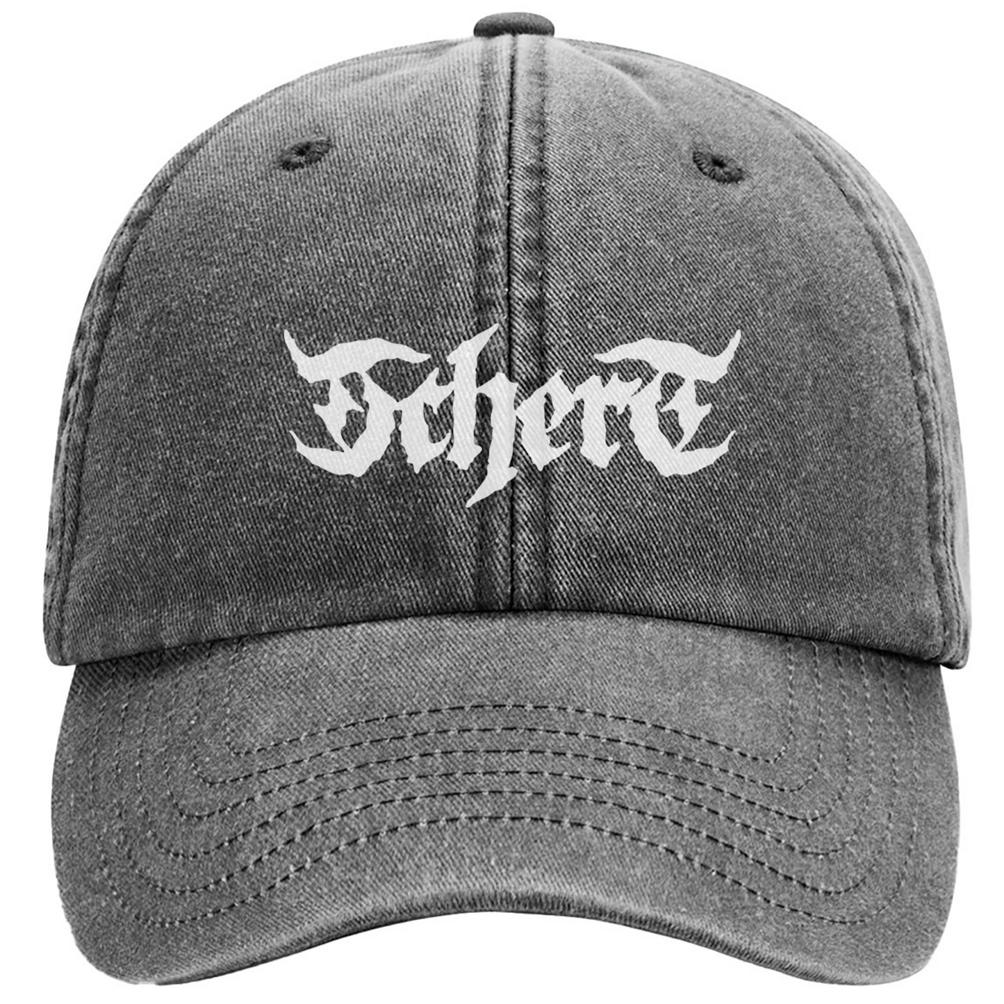dad cap "LOGO" washed blk