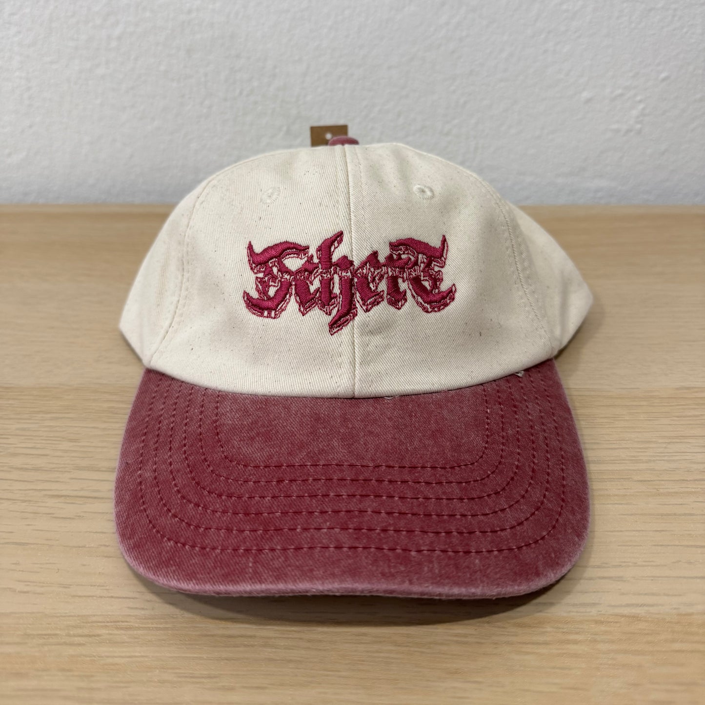dad cap "LOGO by Serus" washed red/natural