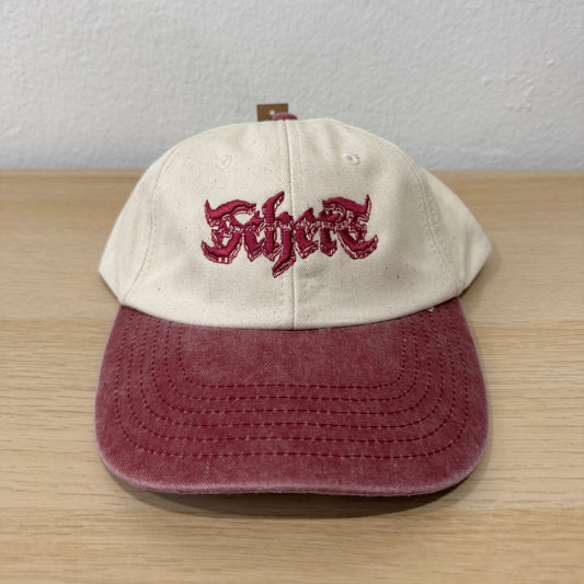 dad cap "LOGO by Serus" washed red/natural