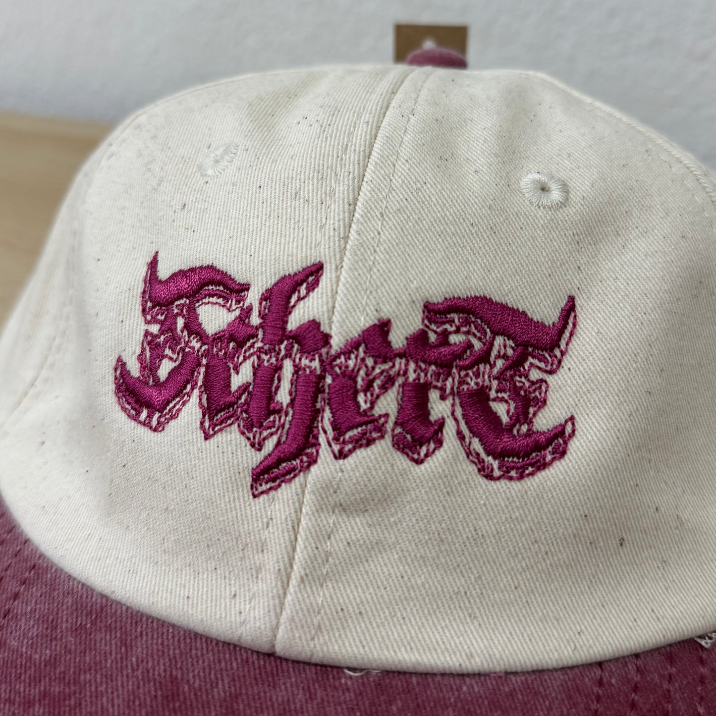 dad cap "LOGO by Serus" washed red/natural